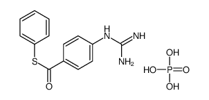 S-phenyl 4-(diaminomethylideneamino)benzenecarbothioate,phosphoric acid结构式