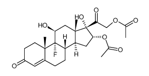 16α,21-Diacetoxy-9α-fluoro-11β,17α-dihydroxpregn-4-ene-3,20-dione Structure