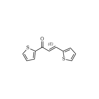 (E)-1,3-Di(thiophen-2-yl)prop-2-en-1-one Structure