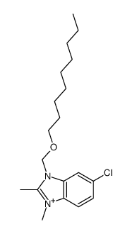 5-chloro-1,2-dimethyl-3-(nonoxymethyl)benzimidazol-1-ium Structure