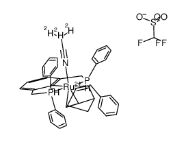 [Ru(CD3CN)(norbornadiene)(2,6-(Ph2PCH2)3C6H3)]CF3SO3 Structure