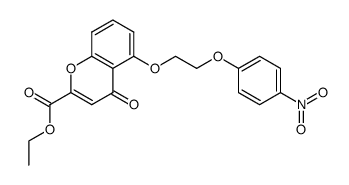 ethyl 5-(2-(4-nitrophenoxy)ethoxy)-4-oxo-4H-chromene-2-carboxylate结构式