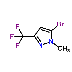 5-溴-1-甲基-3-(三氟甲基)-1H-吡唑结构式