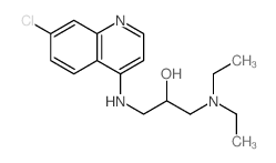 2-Propanol,1-[(7-chloro-4-quinolinyl)amino]- 3-(diethylamino)- Structure