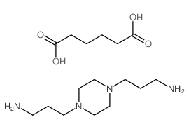 3-[4-(3-aminopropyl)piperazin-1-yl]propan-1-amine,hexanedioic acid结构式