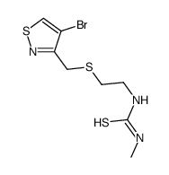 1-[2-[(4-bromo-1,2-thiazol-3-yl)methylsulfanyl]ethyl]-3-methylthiourea Structure