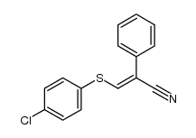 E-3-[(4-chlorophenyl)sulfanyl]-2-phenyl-2-propenenitrile Structure