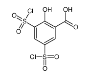 3,5-bis(chlorosulfonyl)-2-hydroxybenzoic acid Structure