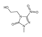 4-(2-hydroxyethyl)-2-methyl-5-nitro-1,2,4-triazol-3-one结构式