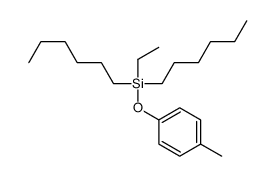 ethyl-dihexyl-(4-methylphenoxy)silane结构式