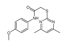 2-(4,6-dimethylpyrimidin-2-yl)sulfanyl-N-(4-methoxyphenyl)acetamide Structure