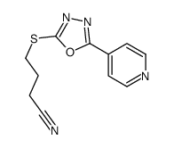Butanenitrile, 4-[[5-(4-pyridinyl)-1,3,4-oxadiazol-2-yl]thio]- (9CI) Structure