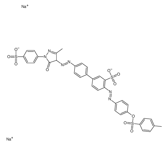 disodium,5-[4-[[3-methyl-5-oxo-1-(4-sulfonatophenyl)-4H-pyrazol-4-yl]diazenyl]phenyl]-2-[[4-(4-methylphenyl)sulfonyloxyphenyl]diazenyl]benzenesulfonate结构式