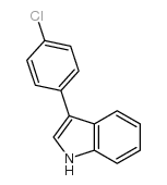 3-(4-氯苯基)吲哚结构式