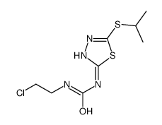 1-(2-chloroethyl)-3-(5-propan-2-ylsulfanyl-1,3,4-thiadiazol-2-yl)urea结构式