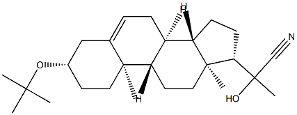 3β-(1,1-Dimethylethoxy)-20-hydroxypregn-5-ene-20-carbonitrile结构式