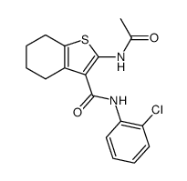 2-acetylamino-4,5,6,7-tetrahydro-benzo[b]thiophene-3-carboxylic acid 2-chloro-anilide Structure
