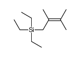 2,3-dimethylbut-2-enyl(triethyl)silane Structure