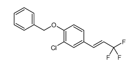 2-chloro-1-phenylmethoxy-4-(3,3,3-trifluoroprop-1-enyl)benzene结构式