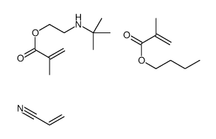 butyl 2-methylprop-2-enoate, prop-2-enenitrile, 2-(tert-butylamino)eth yl 2-methylprop-2-enoate结构式