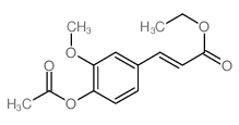 ethyl (E)-3-(4-acetyloxy-3-methoxy-phenyl)prop-2-enoate结构式