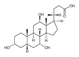 (3a,5b,7a,12b)-3,7,12-trihydroxy-Cholan-24-oic acid Structure
