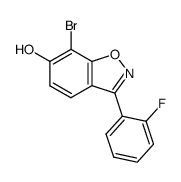 7-bromo-3-(2-fluorophenyl)benzo[d]isoxazol-6-ol Structure
