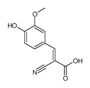 2-cyano-3-(4-hydroxy-3-methoxyphenyl)prop-2-enoic acid结构式