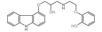 2-[2-[[3-(9H-carbazol-4-yloxy)-2-hydroxypropyl]amino]ethoxy]phenol Structure