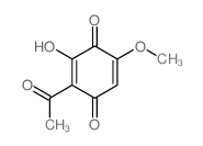 2,5-Cyclohexadiene-1,4-dione,2-acetyl-3-hydroxy-5-methoxy-结构式