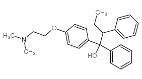 1-[4-(2-二甲基氨基乙氧基)苯基]-1,2-二苯基-1-丁醇结构式
