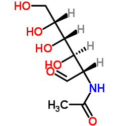 N-乙酰-D-甘露糖胺结构式