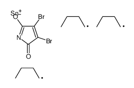 3,4-dibromo-1-tributylstannylpyrrole-2,5-dione Structure