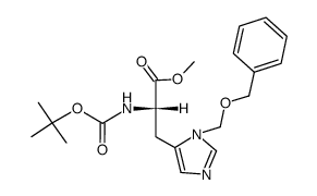 Nα-tert-Boc-Nπ-[(benzyloxy)methyl]-L-histidine methyl ester结构式