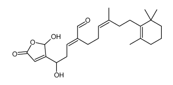 2-[3-[(2,5-Dihydro-2-hydroxy-5-oxofuran)-3-yl]-3-hydroxypropylidene]-6-methyl-8-(2,6,6-trimethyl-1-cyclohexen-1-yl)-5-octenal结构式