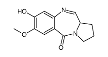 (11aS)-7-Methoxy-8-hydroxy-2,3,5,11aβ-tetrahydro-1H-pyrrolo[2,1-c][1,4]benzodiazepine-5-one结构式