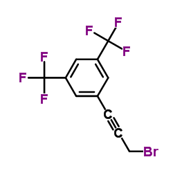 1-(3-Bromo-1-propyn-1-yl)-3,5-bis(trifluoromethyl)benzene Structure