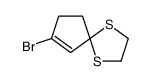 8-bromo-1,4-dithiaspiro[4.4]non-8-ene结构式
