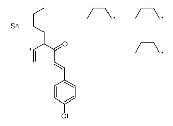 1-(4-chlorophenyl)-4-(1-tributylstannylethenyl)oct-1-en-3-one Structure