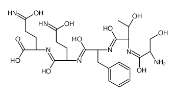 (2S)-5-amino-2-[[(2S)-5-amino-2-[[(2S)-2-[[(2S,3R)-2-[[(2S)-2-amino-3-hydroxypropanoyl]amino]-3-hydroxybutanoyl]amino]-3-phenylpropanoyl]amino]-5-oxopentanoyl]amino]-5-oxopentanoic acid Structure