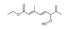 ethyl (2E,4E)-6-hydroperoxy-3,7-dimethylocta-2,4,7-trienoate结构式