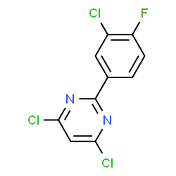 4,6-二氯-2-(3-氯-4-氟苯基)嘧啶结构式