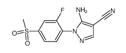 5-amino-1-(2-fluoro-4-methanesulfonyl-phenyl)-1H-pyrazole-4-carbonitrile Structure
