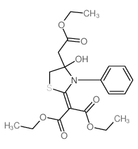 diethyl 2-[4-(ethoxycarbonylmethyl)-4-hydroxy-3-phenyl-thiazolidin-2-ylidene]propanedioate picture