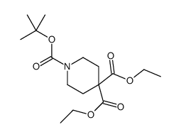 1-叔丁基 4,4-二乙基哌啶-1,4,4-三羧酸结构式