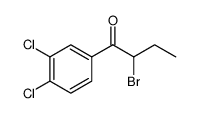 2-Bromo-1-(3,4-dichlorophenyl)butan-1-one结构式