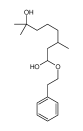 3,7-dimethyl-1-(2-phenylethoxy)octane-1,7-diol结构式