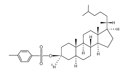 3α-deuterio-3β-(toluene-4-sulfonyloxy)-5α-cholestane结构式