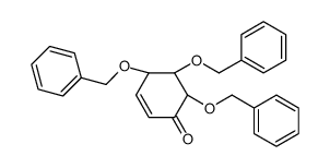 (4S,5R,6S)-4,5,6-tris(phenylmethoxy)cyclohex-2-en-1-one结构式