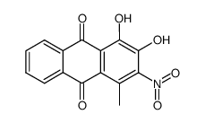 1,2-dihydroxy-4-methyl-3-nitro-anthraquinone Structure